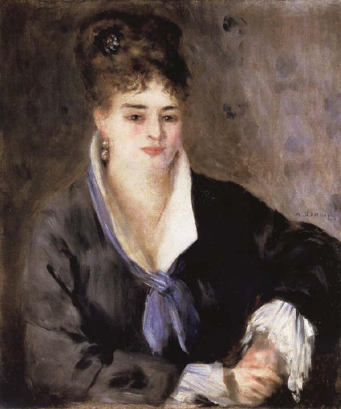 Pierre Renoir Lady in a Black Dress Sweden oil painting art